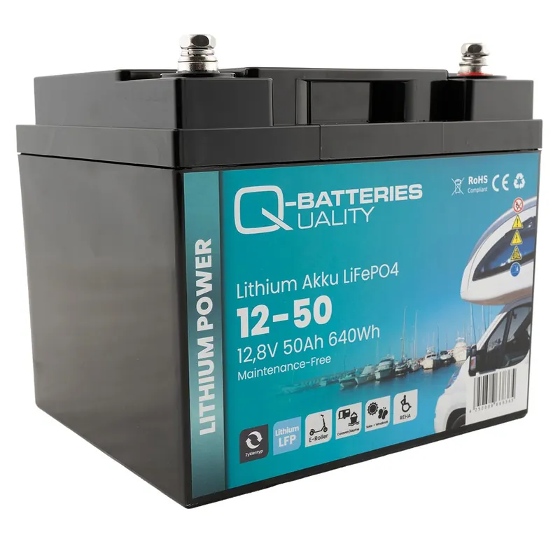 Sichere Zahlung Q-Batteries Lithium Akku 12-50 12,8V 50Ah 640Wh LiFePO4 Batterie