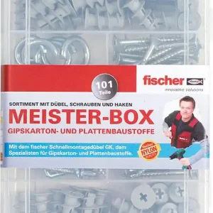 Dübelbox Gipskarton inkl. Schrauben + Haken, 101-teilig Online Kaufen