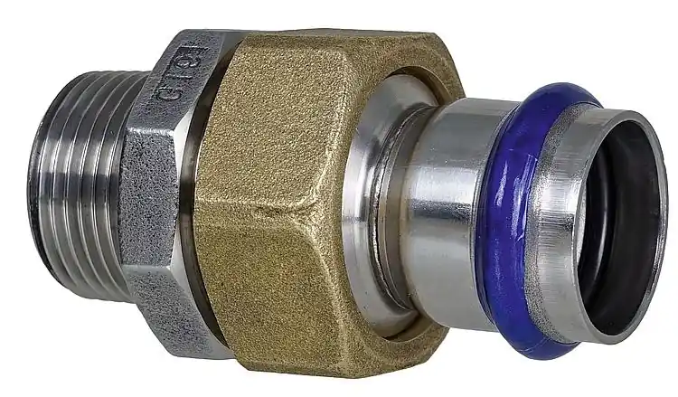 Edelstahl Durchgangsverschr. AG flachdichtend 15mm x 1/2" V-Kontur Super-Preis