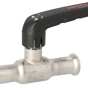 Highlight Edelstahl Press-Kugelhahn mit Handhebel DN10 (3/8") Pressanschluss 15x15, M-Kontur