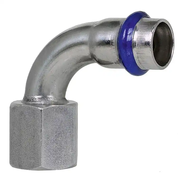 Edelstahl Übergangsbogen 90° mit IG 15mm x 1/2" (DN15) V-Kontur Angebot