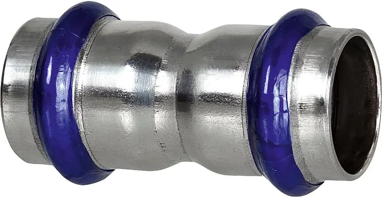 Edelstahl Pressfitting V-Kontur Muffe 15mm Neu