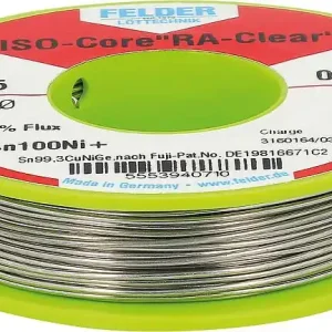 Schneller Versand Elektronik-Lötdraht, ISO-Core "RA-Clear", Sn100Ni+, 2,2 % Flussmittelanteil, 0,75 mm, 0,100 kg