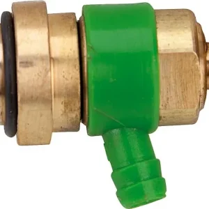 Entleerungsventil mit O-Ring Oberfläche Messing, Auslaufring Grün 1831 1/4" Wochenendangebot