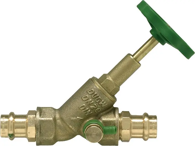 Schnäppchen Freistromventil mit Entleerung, steigende Spindel 1518 Pressanschl. DN 15, 15 mm