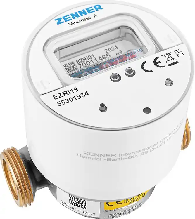 Solange Der Vorrat Reicht Funk AP- Kaltwasserzähler Zenner, Minomess, 30°C Q3 2,5, BL=80mm-DN15(1/2") R40HV 325 RK, wireless M-Bus