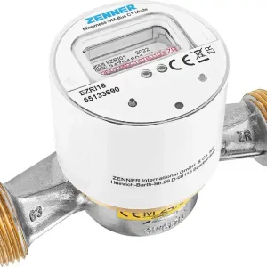 Funk AP- Warmwasserzähler Zenner Typ Minomess 90°C Q3 2,5, BL=130mm DN15(1/2") R40HV 325 RK, wireless M-Bus Highlight
