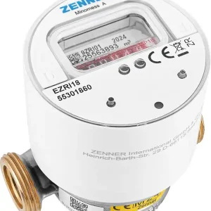 Top-Angebot Funk AP- Warmwasserzähler Zenner Typ Minomess 90°C Q3 2,5, BL=80mm DN15(1/2") R40HV 325 RK, wireless M-Bus