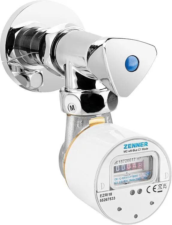Funk Ventilzähler-Set VZBST MC V2 30°C 2,5 VZ8 R40HV 325 RK ZR, wireless M-Bus Markenprodukt