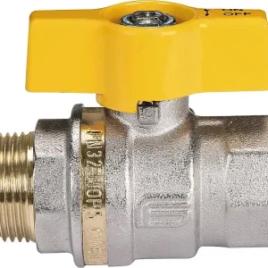 Gas-Kugelhahn ATHENA, Messing, AG/IG mit Alu-Flügelgriff DN15 (1/2") Schnäppchen