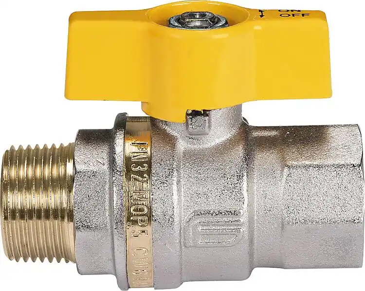 Gas-Kugelhahn ATHENA, Messing, AG/IG mit Alu-Flügelgriff DN15 (1/2") Schnäppchen