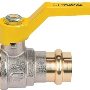 Jetzt Bestellen Gas-Kugelhahn mit Pressanschluss aus Messing 15 x 15
