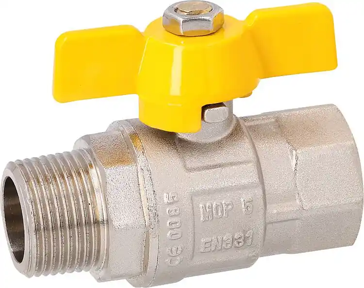 Gas-Kugelhähne DVGW-gepr. mit Flügelgriff 3/4" IGxAG Geprüft