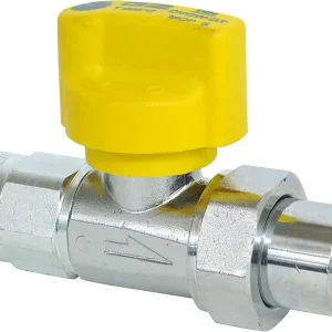 Gasanschlusskugelhahn TSV Durchgang 1/2" verchromt HTB-Ausführung Sonderaktion