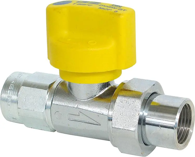 Gasanschlusskugelhahn TSV Durchgang 1/2" verchromt HTB-Ausführung Sonderaktion