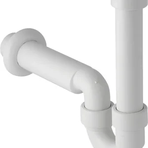 Zertifiziert Gerätesiphon Geberit 1 1/2" DN40 inkl. Wandrosette