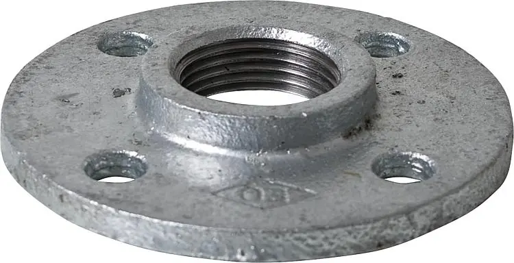 Gewindeflansch verzinkt Flansch mit Gewinde 1/2" DN 15 Heizung Temperguss Abverkauf