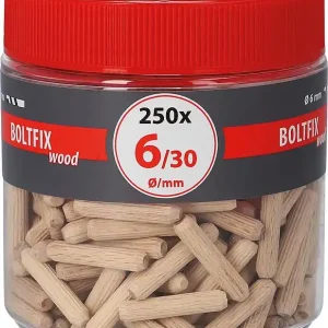 Holzdübel TOX Boltfix wood 6x30 mm, Riffeldübel massive Buche VPE 250 Rabatt