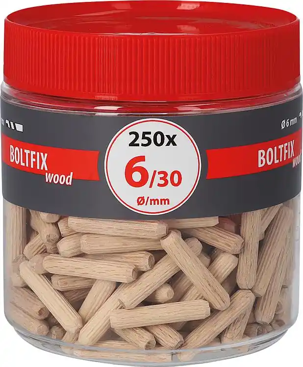 Holzdübel TOX Boltfix wood 6x30 mm, Riffeldübel massive Buche VPE 250 Rabatt