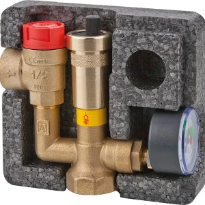 Kesselsicherheitsgruppe MINI, bis 50 kW, DN25(1") mit Isolierung, Sicherheitsventil 3 bar Bestseller