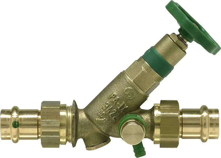 KFR-Ventil mit Prüfschraube mit Pressverschraubung-Viega DN25/22mm nichtst.Spind Günstig