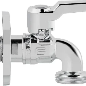 Must-Have Kugelhahn für Waschmaschine Star Glanzverchromter DN15 1/2" m. Ausgang DN20 3/4"