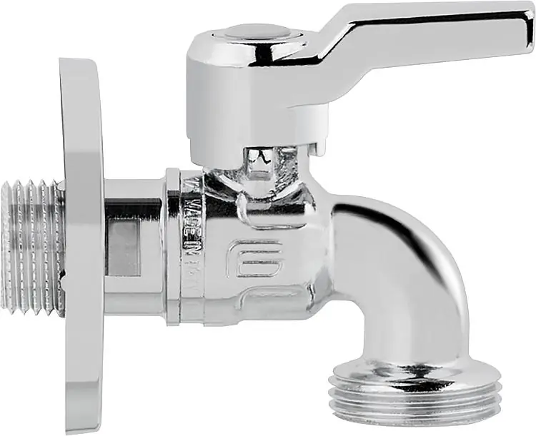 Must-Have Kugelhahn für Waschmaschine Star Glanzverchromter DN15 1/2" m. Ausgang DN20 3/4"