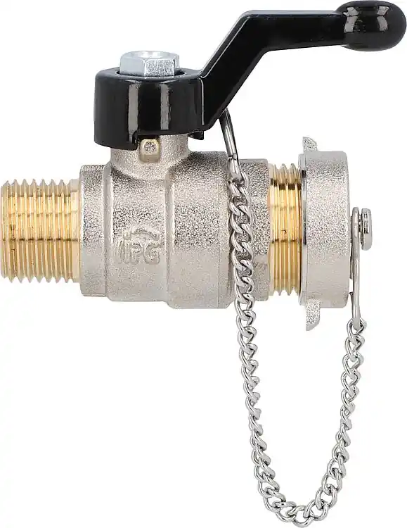 Kugelhahn mit Verschlusskappe und Alu-Handhebel DN15 (1/2") AG Sonderaktion
