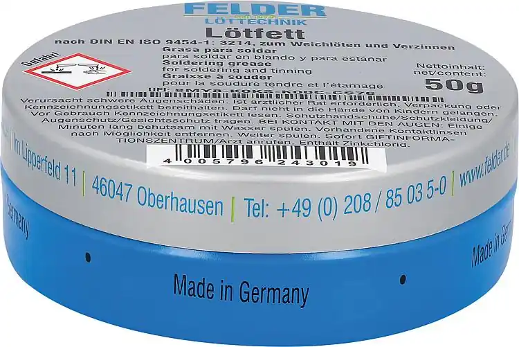 Billig Lötfett, für Kupfer und Kupferlegierungen 50 g Dose