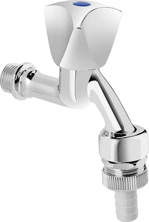 Messing-Auslaufventil chrom- poliert,mit Rohrbelüfter,inkl. Tülle Markenprodukt