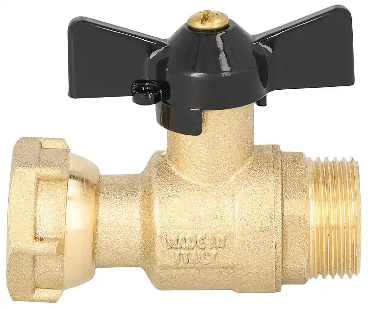 Aktuell Messing-Kugelhahn DN20(3/4“)AG x DN20(3/4“) ÜWM, mit Flügelgriff