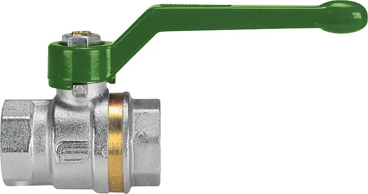 Messingkugelhahn ASTER ACS IG/IG 1 DVGW-zertifiziert mit grünem Aluminium Hand Sonderangebot