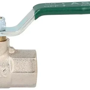 Messingkugelhahn ASTER AG/IG 1 1/2" DVGW-zertifiziert mit grünem Stahlhebel Echt