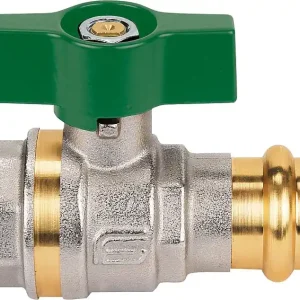 Neue Ware Messingkugelhahn IG Press Fitting mit Flügelgriff 15 x 1/2"