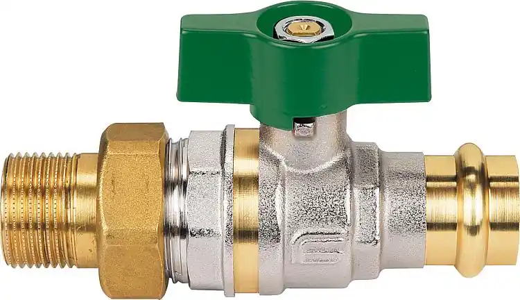 Messingkugelhahn Verschraubung Press Fitting mit Flügelgriff 15 x 1/2" Sonderaktion