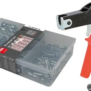 Metall Hohlraumdübel-Set 61-teilig, inklusiv Montagezange Schnäppchen