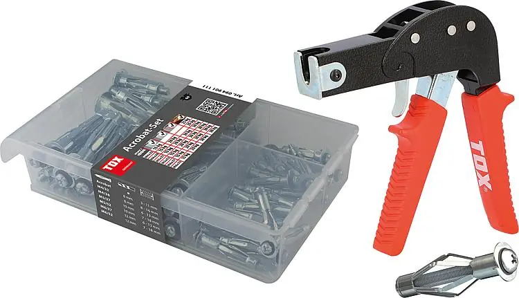 Metall Hohlraumdübel-Set 61-teilig, inklusiv Montagezange Schnäppchen