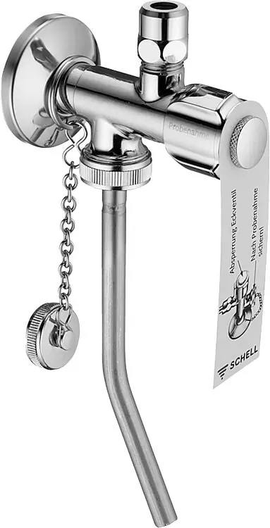 Probeentnahme-Eckventil Schell Comfort 1/2" selbstdichtend chrom Top-Preis