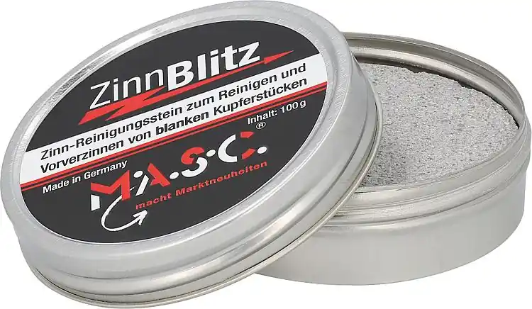 Reinigungs- und Vorverzinnungstein Zinn-Blitz , Inhalt 100gr in Dose, raucharm Jetzt Bestellen