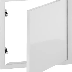 Finale Aktion Revisionstür 200 x 200mm, RAL9016 mit2 Schnappverschlüssen