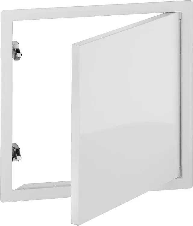 Finale Aktion Revisionstür 200 x 200mm, RAL9016 mit2 Schnappverschlüssen