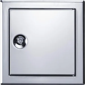 Kracherpreis Revisionstür SOFTLINE Edelstahl mit Vierkantverschluss Einbaumaß 150 x 150mm