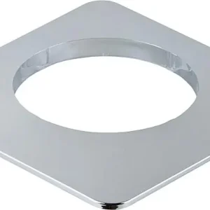 Rosette eckig Chrom 85mm Innendurchm, 137mm Außend. Echt