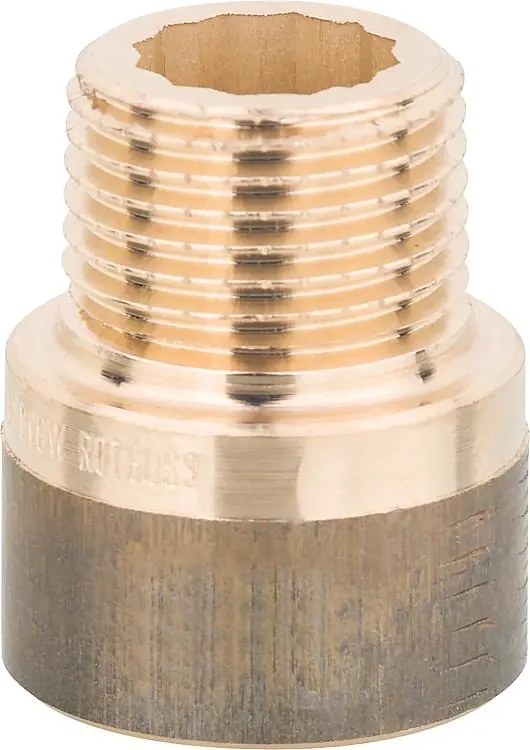 Markenprodukt Rotguss-Gewindefitting Hahnverlängerungmit DVGW Typ 3540, 1"x25mm (I/A)
