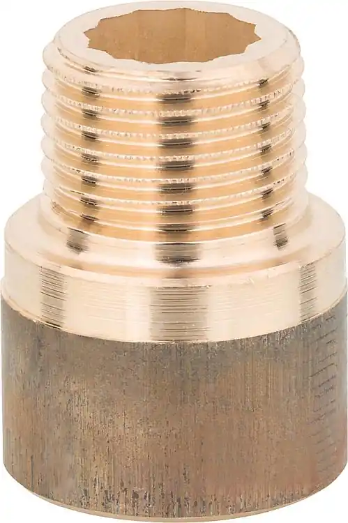 Preisreduziert Rotguss-Gewindefitting Hahnverlängerungmit DVGW Typ 3540, 1/2‘‘‘‘x20mm (I/A)