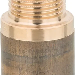 Rotguss-Gewindefitting Hahnverlängerungmit DVGW Typ 3540, 1/2‘‘‘‘x30mm (I/A) Begrenztes Angebot