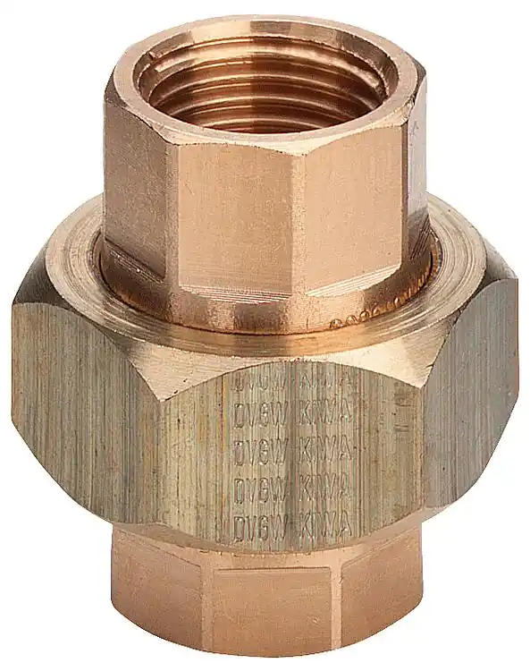 Rotguss-Gewindefitting Rohrverschraubung flach dichtend Typ 3330, 1" (I/I) Jetzt Kaufen