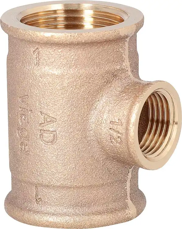 Zertifiziert Rotguss-Gewindefitting T-Stück reduziert Typ 3130 1" x 1/2" x 1"