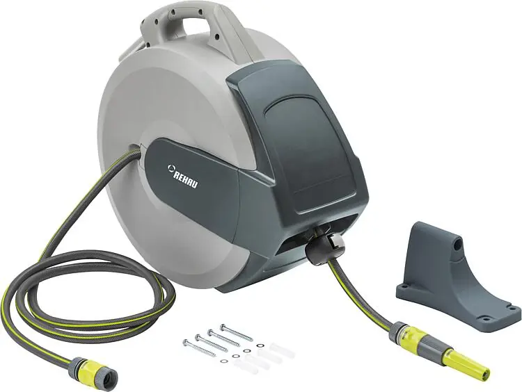 Schlauchbox Rehau Set mit 25m DN15(1/2") Schlauch, Düse, Wandhalter Preis Gesenkt