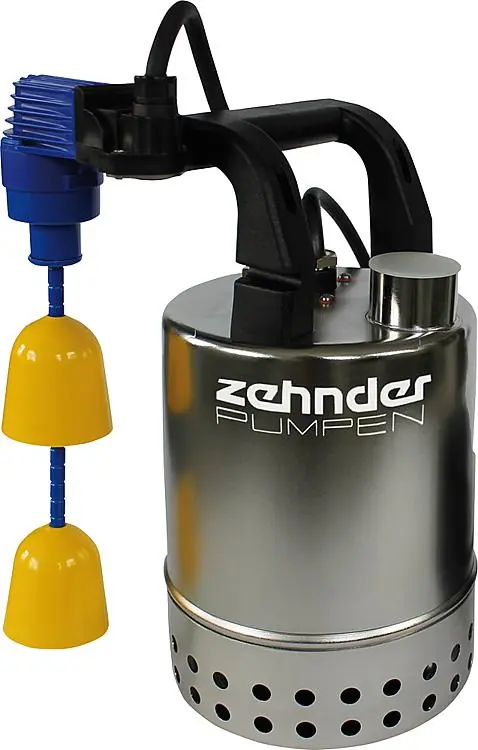 Schmutzwasser-Tauchpumpe Edelstahl Typ E-ZW 50 KS-2 mit Kompaktschwimmer Beliebt